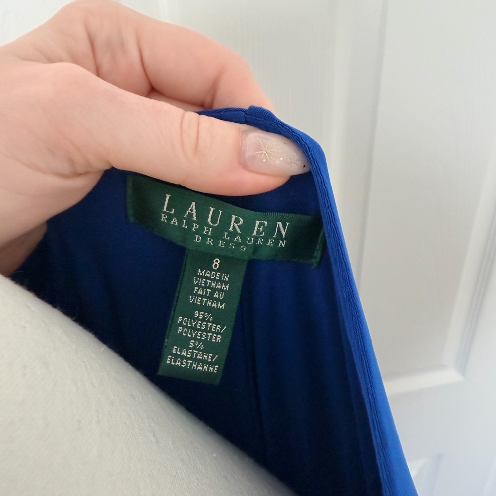 Ralph Lauren Royal Blue Dress - Sz8 - Picture 3 of 4
